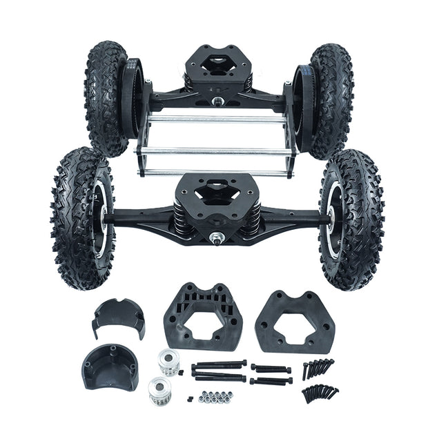 8'' Pneumatic All Terrain Tire Kit with 16.5'' truck and two battle hardened belt motor for DIY off road board