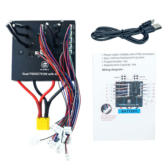 Flipsky Dual 75100 With Aluminum PCB Based on VESC For Electric Skateboard / Scooter / Ebike Speed Controller - FLIPSKY