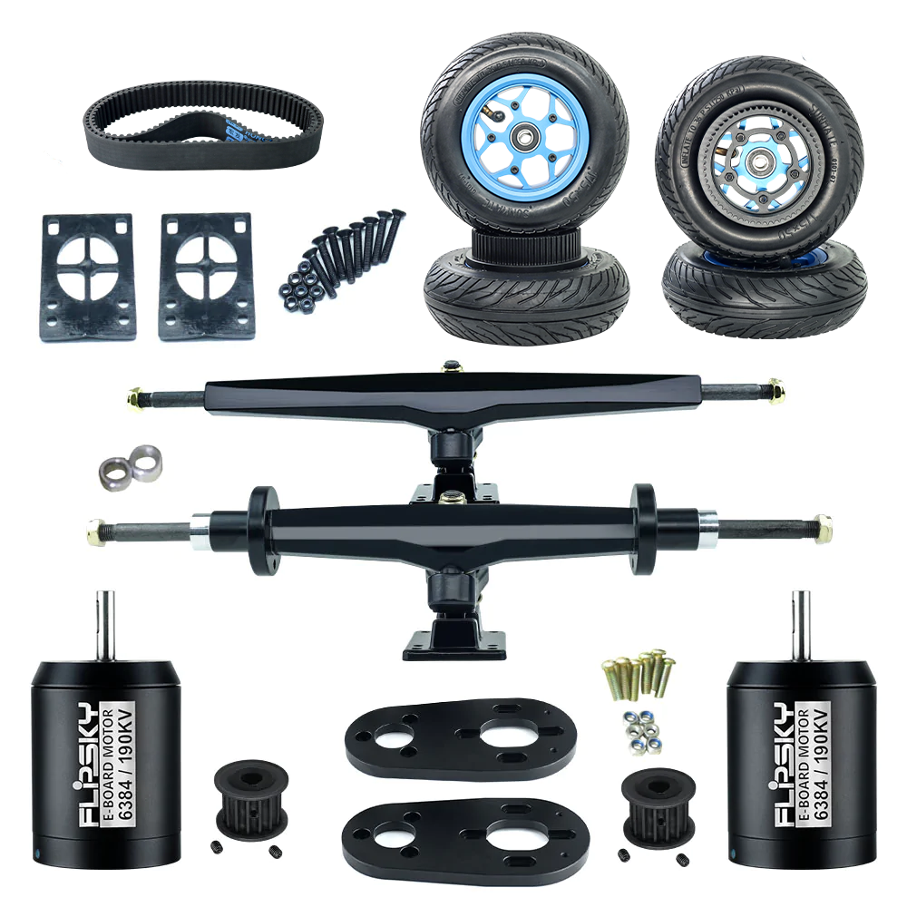 Group T7 DIY Electric Skateboard 15.22“Double Kingpin Trucks and 63100 Motor Kits (Dual Drive)